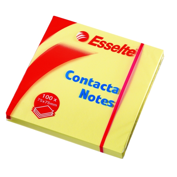 Esselte Contacta 83003 Bloczek samoprzylepny 75x75 mm, żółty