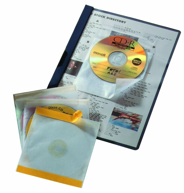 Kieszenie samoprzylepne z wyściółką ochronną na płyty CD Durable 5210 CDFix 10 s