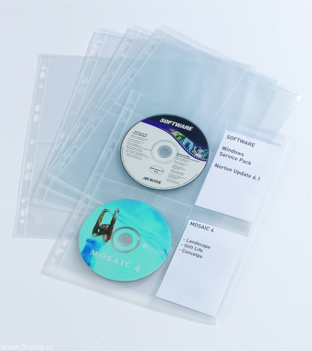 Durable 5238 Obwoluta na 4 płyty CD z kieszenią na opis opakowanie 10 szt.