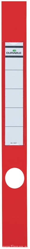 Durable 8091 - 03 ORDOFIX etykiety na segregator 50mm 10szt. kolor czerwony