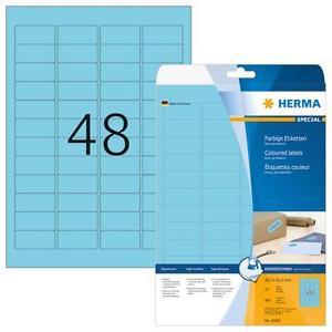 4368 Herma Etykiety niebieskie intensywny kol. 45,7 x21,2 mm 960 etykiet w opak.