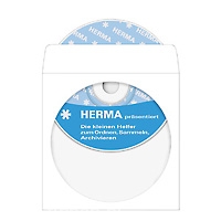Herma 1141 Koperty na płyty CD/DVD z okienkiem/1000 szt. białe samoklejące