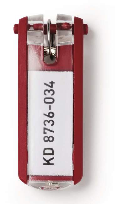 Zawieszki do kluczy do skrzynek Key Box Durable 1957 03 opak. 6 szt. czerwone