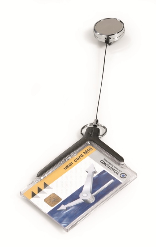 Etui CARD HOLDER DELUXE z mechanizmem sciągającym Durable 8307 opak. 10 szt.