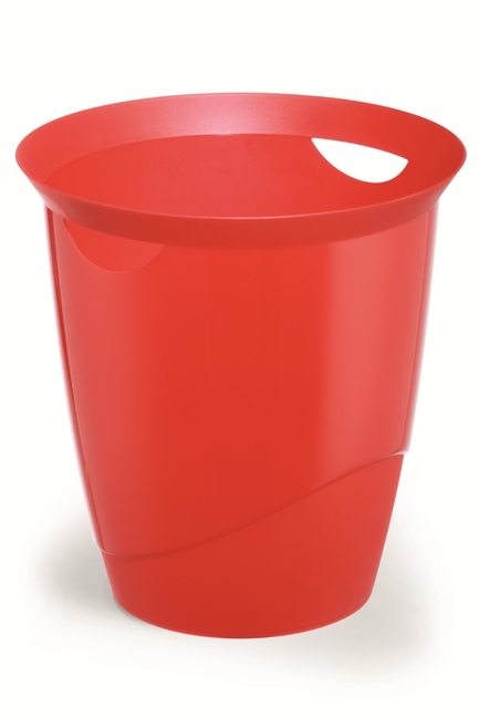 Kosz na śmieci TREND Durable 1701710003 plastikowy czerwony-przezr. 16 litrów