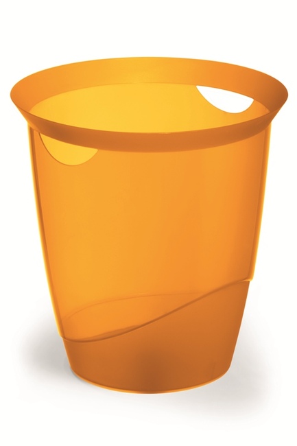 Kosz na śmieci TREND Durable 1701710009 plastikowy pomarańczowy-przezr. 16 litr.