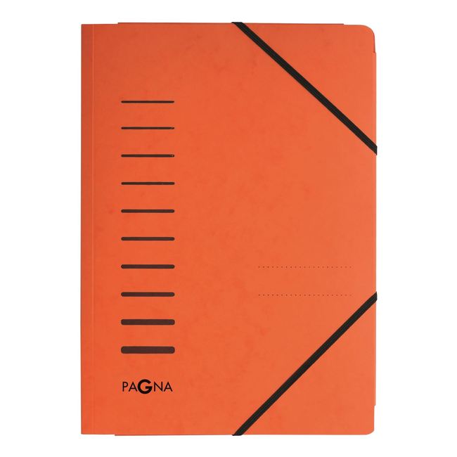 Pagna 24007 12 Teczka tekturowa A4 z gumką 1-200 kartek kolor pomarańczowy