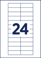 Wkłady do identyfikatorów Avery 64 x 22 mm DPC6422A-10 op.240 szt.