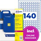 Etykiety do oznaczeń PPWR Avery L7071-8 foliowe 15x15mm 1120 etykiet