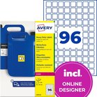Etykiety do oznaczeń PPWR Avery L7072-8 foliowe 20x20mm 768 etykiet
