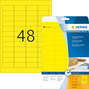 4366 Herma Etykiety żółte intensywny kol. 45,7 x21,2 mm 960 etykiet w opak.