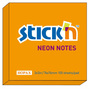 21164 Notes samoprzylepny 76x76 mm pomarańczowy neonowy