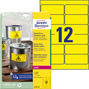 Etykiety poliestrowe żółte Avery Zweckform L6107-20 roz. 99,1x42,3mm 240 etykiet