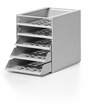 Durable 1712003050 Pojemnik z 5 wysuwanymi szufladkami IDEALBOX BASIC szary