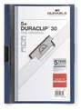 Skoroszyty zaciskowe z klipsem Durable 2227 07 DURACLIP 30 5 szt kolor niebieski
