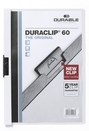 Durable 2238 Skoroszyty zaciskowe z metalowym klipsem Duraclip 60 5 szt. białe