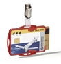 Etui czerwone do 2 kart magnetyczn., identyfikacyjnych Durable 8218 opak. 25 szt