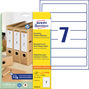 Etykiety recyklingowane na segregator Avery LR4760 - 25, 192x38mm 175 naklejek