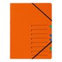 Pagna 2406123 Teczka kartonowa z przekładkami 7 częściowa, pomarańczowa