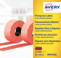 Etykiety do metkownic Avery RPLP1626 dwurzędowa 16x26 mm czerwone 12.000 szt