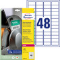 Etykiety polietylenowe Avery Zweckform L7911-10 rozm. 45,7 x 21,2 mm 480 etykiet