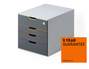 Durable 7606 27 Pojemnik z szufladami VARICOLOR Safe 4 zamykany na kluczyk