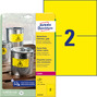 Etykiety poliestrowe żółte Avery Zweckform L6130-20 roz. 210x148mm 40 etykiet
