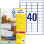 Etykieta papierowa recykling adresowa Avery LR7654-100, 45,7 x 25,4mm 4000 szt.