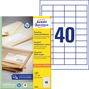 Etykiety papierowe recykling Avery Zweckform LR3657 48,5x25,4 mm 4000 etykiet