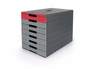 Pojemnik z szufladami IDEALBOX PRO 7 kolor czerwony Durable 776303