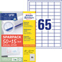 Etykiety uniwersalne Avery Zweckform 6121-65 rozmiar 38 x 21,2mm, 4225 szt.