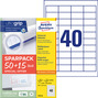 Etykiety uniwersalne Avery Zweckform 4780-65 rozmiar 48,5 x 25,4mm, 2600 szrt.