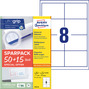 Etykiety uniwersalne Avery Zweckform 4782-65 rozmiar 97 x 67,7mm, 520 szt.