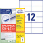 Etykiety uniwersalne Avery Zweckform 6175-65 rozmiar 105 x 48mm, 780 szt.