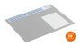 Durable 722510 Podkład na biurko 650x480 mm z przezroczystą nakładką PP szary