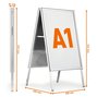 Durable 5066 23 Potykacz na chodnik aluminiowy A1 składany srebrny zewnętrzny