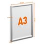 Durable 5034 23 Aluminiowa ramka zatrzaskowa A3 srebrna zewnętrzna
