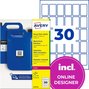 Etykiety do oznaczeń PPWR i QR Avery L7078-20 foliowe 50x30mm 600 etykiet